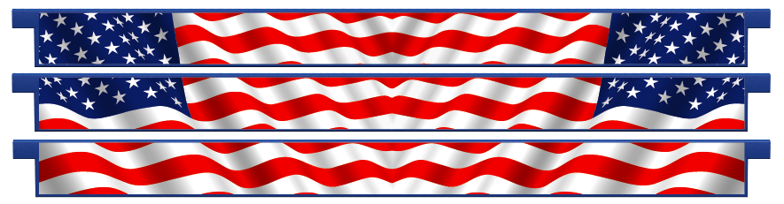 Planken > Rechte plank x 3  > Amerikaanse vlag