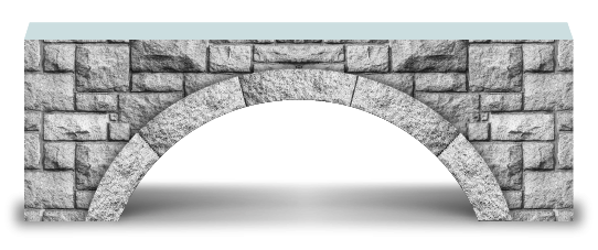 Muur - Stenen onderzetters > Viaduct muur > Pilaar baksteen