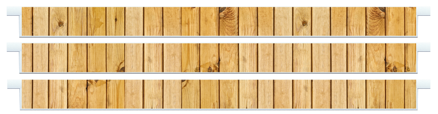 Planken > Rechte plank x 3  > Lichte houtenplank