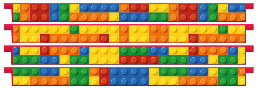 Planken > Rechte plank x 4  > Lego blokken