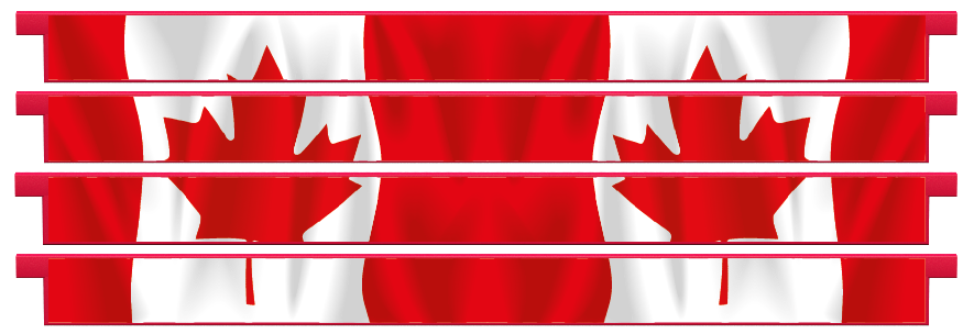 Planken > Rechte plank x 4  > Canadeese Vlag