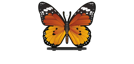 Onderzetters hindernissen speciaal > Vlinder onderzetbord > Oranje Vlinder