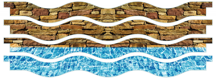 Planken > Golvende plank x 4  > Muur en Water