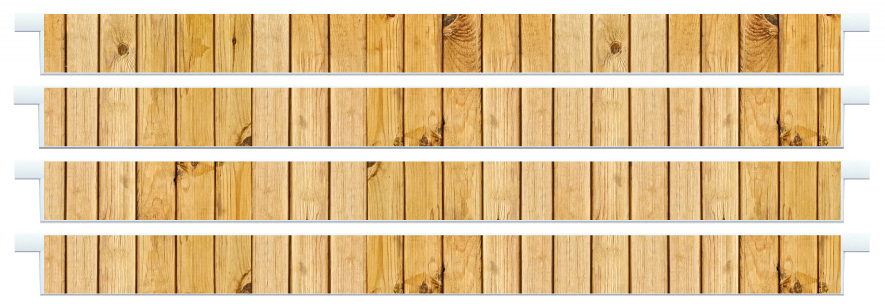 Planken > Rechte plank x 4  > Lichte houtenplank