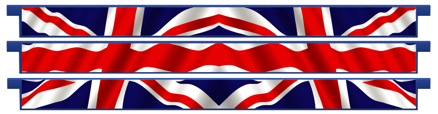Planken > Rechte plank x 3  > Verenigd Koninkrijk Vlag