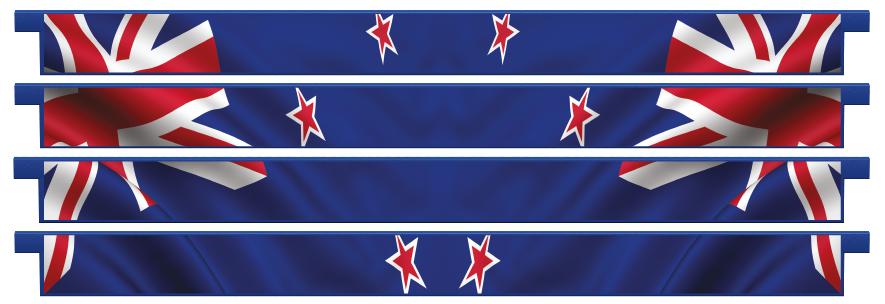 Planken > Rechte plank x 4  > Nieuw Zeeland Vlag