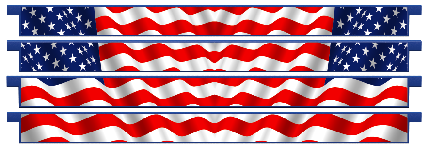 Planken > Rechte plank x 4  > Amerikaanse vlag