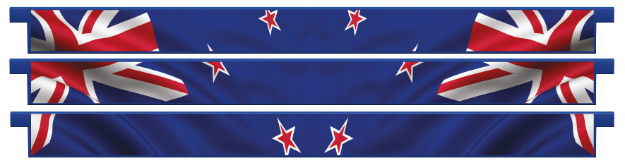 Planken > Rechte plank x 3  > Nieuw Zeeland Vlag