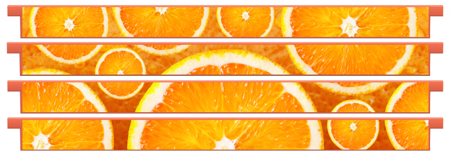 Planken > Rechte plank x 4  > Sinaasappels